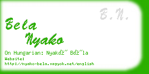 bela nyako business card